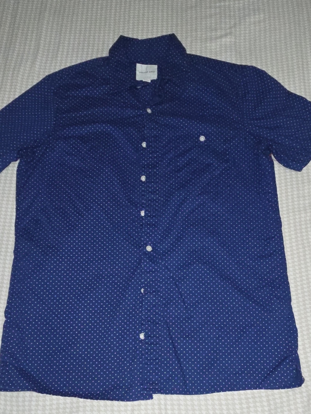 American Eagle Men's Polka Dot Cotton Shirt Size Medium